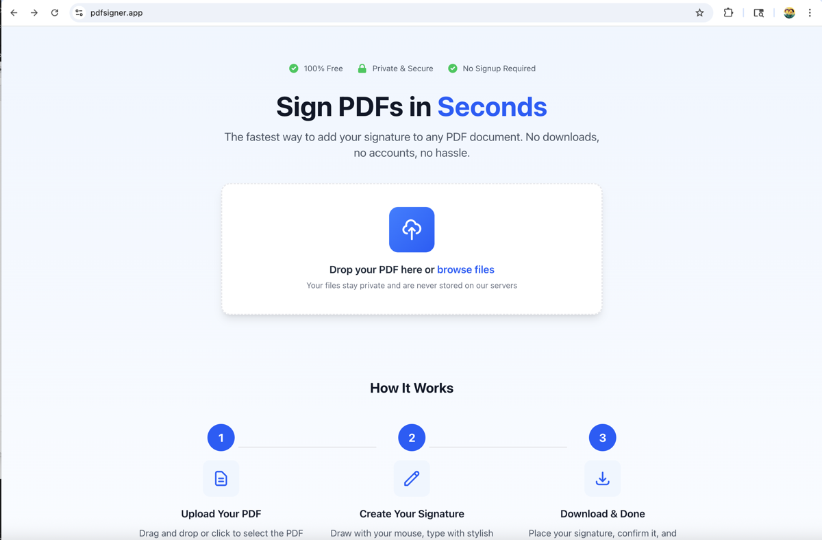 PDF Signer preview