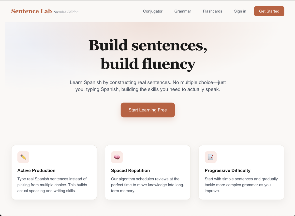 Sentence Lab preview